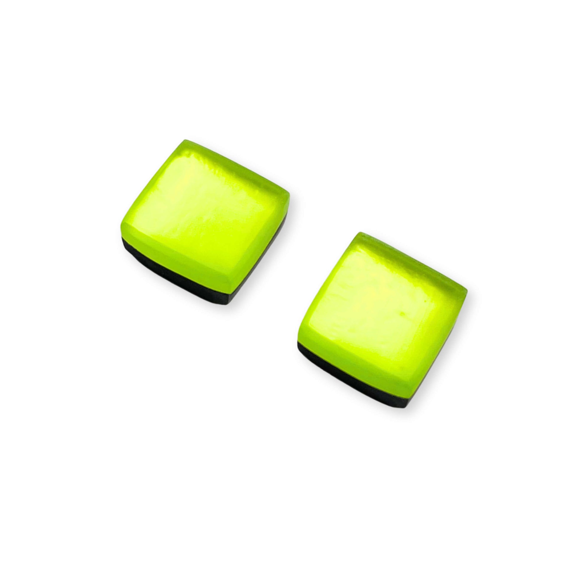 Sherbet Square Buttons Matte Stud Earrings
