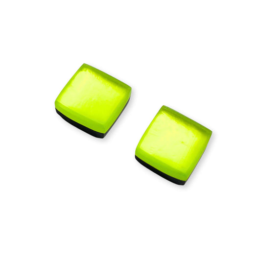 Sherbet Square Buttons Matte Stud Earrings