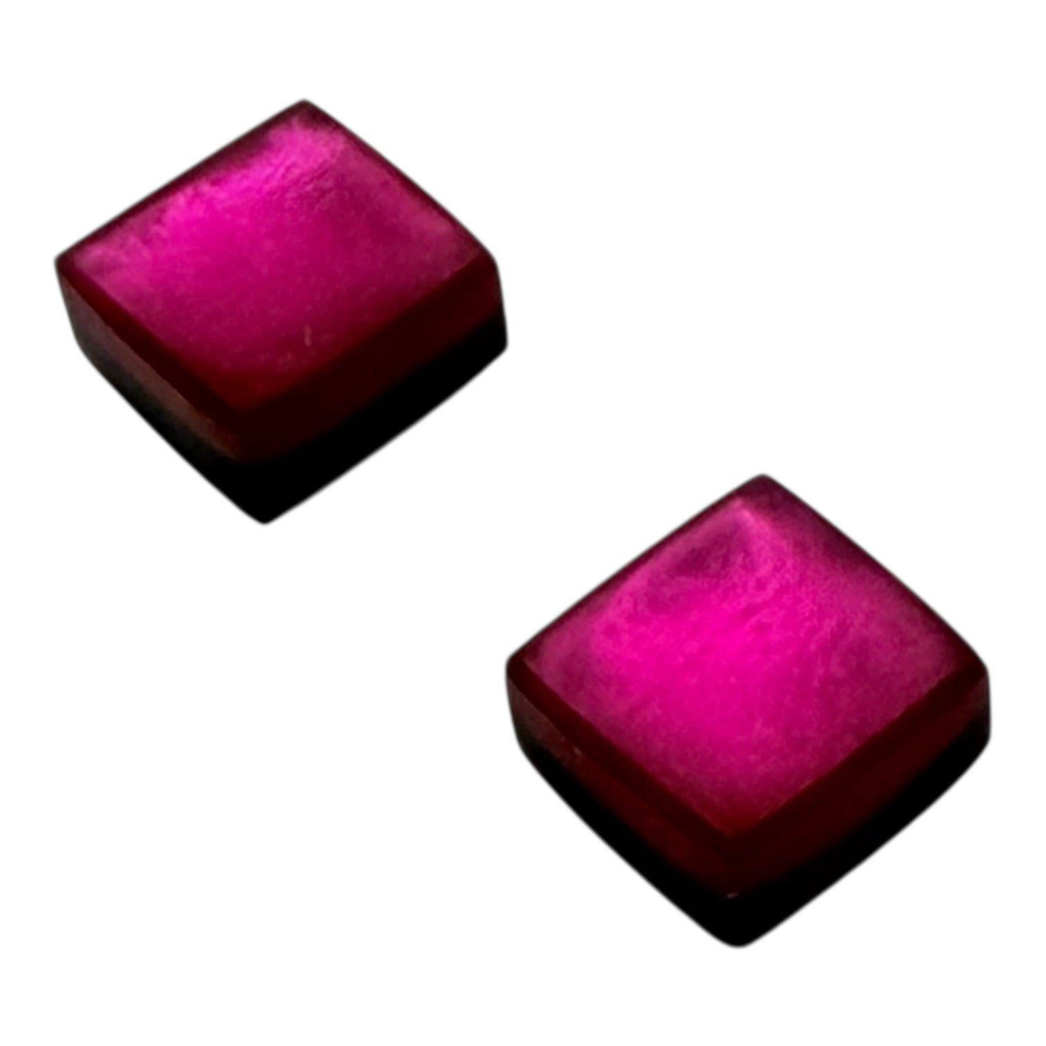 Tropical Square Buttons Matte Stud Earrings | The Jewellery Stop