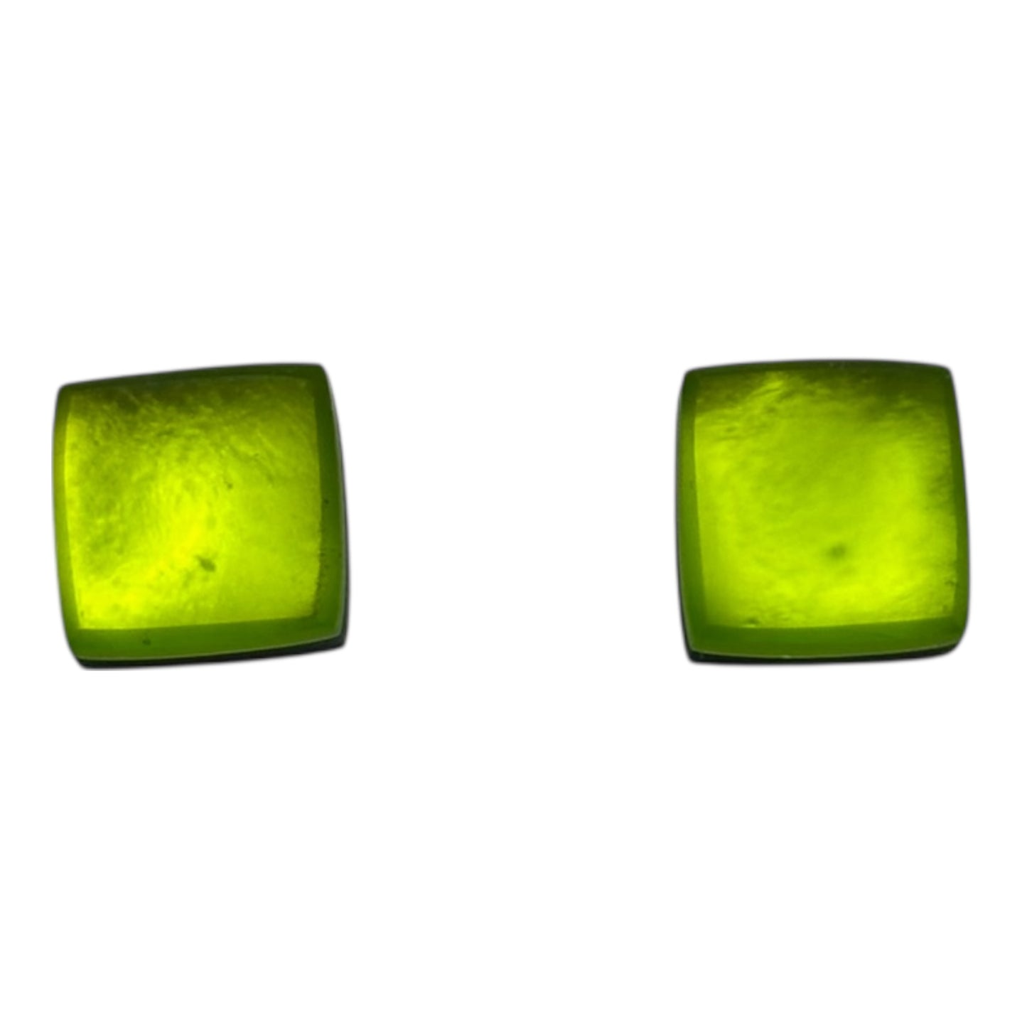 Zest Square Buttons Matte Stud Earrings | The Jewellery Stop