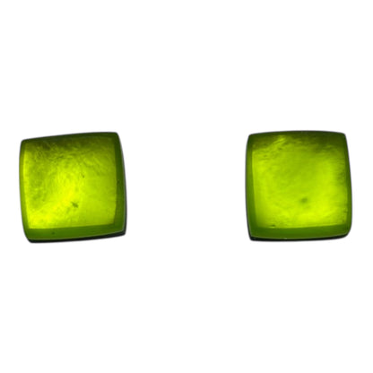 Zest Square Buttons Matte Stud Earrings | The Jewellery Stop