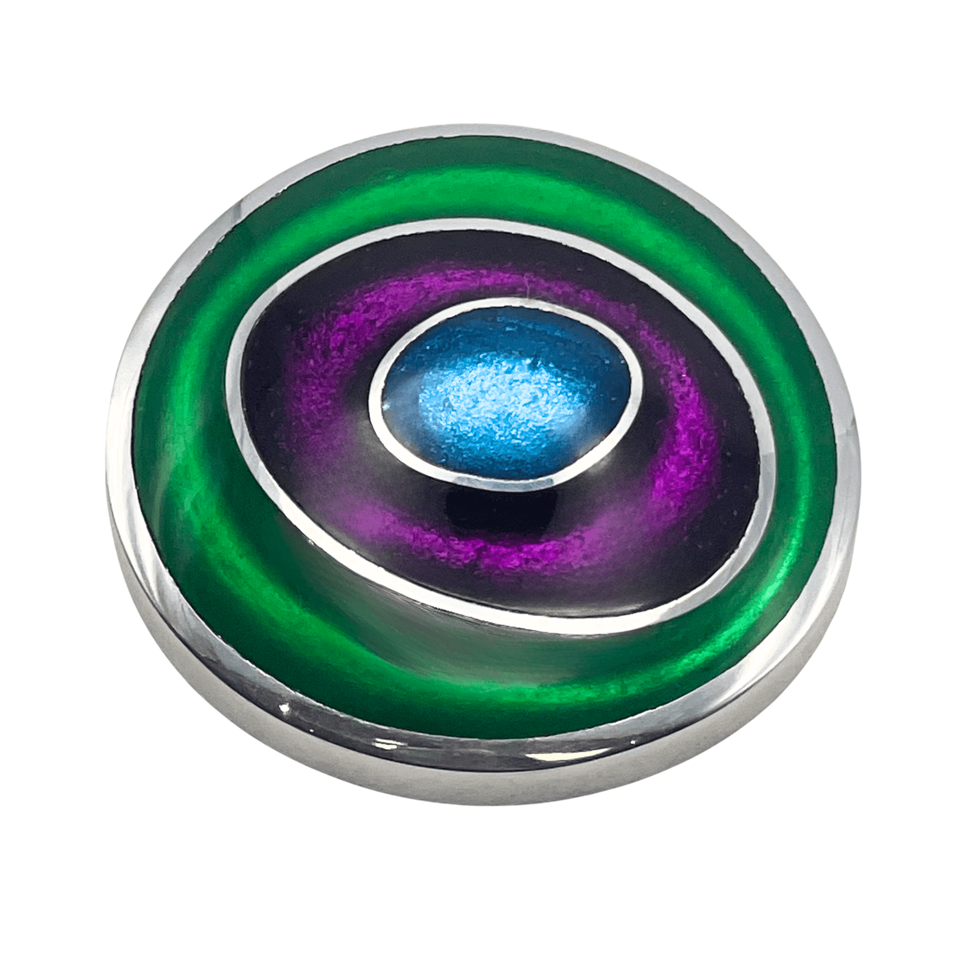 Aurora Organic Circles Shiny Brooch | The Jewellery Stop