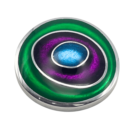 Aurora Organic Circles Shiny Brooch | The Jewellery Stop