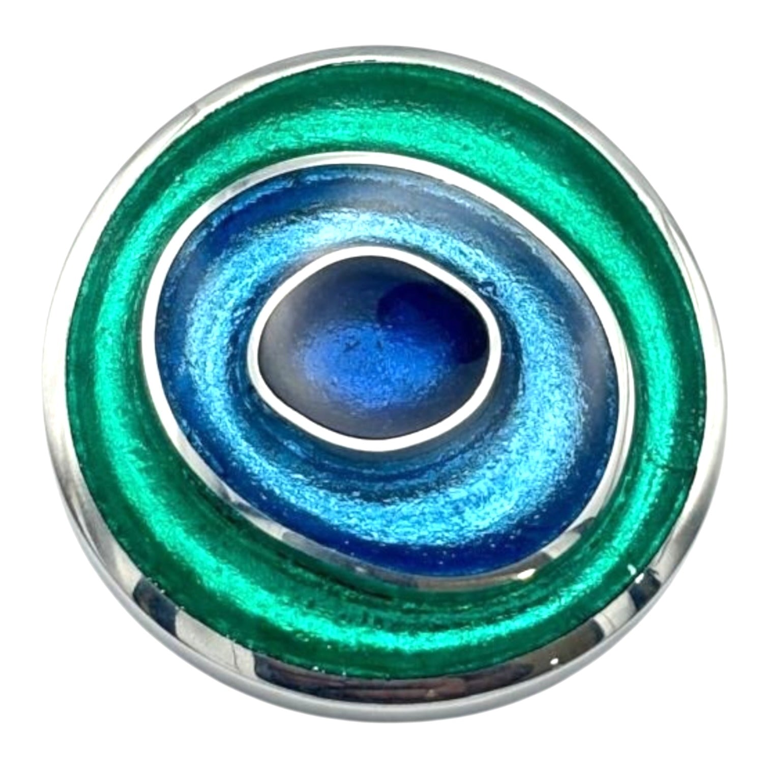 Crystal Organic Circles Shiny Brooch | The Jewellery Stop