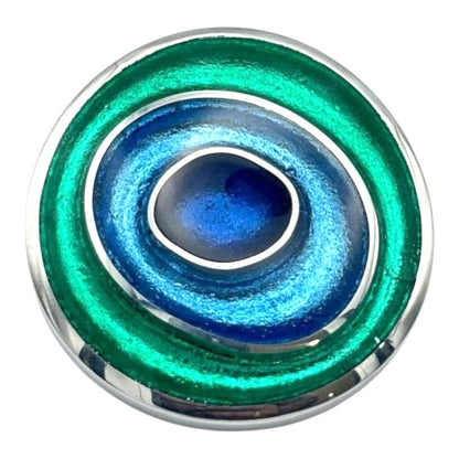 Crystal Organic Circles Shiny Brooch | The Jewellery Stop