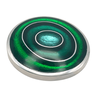 Emerald Organic Circles Shiny Brooch | The Jewellery Stop