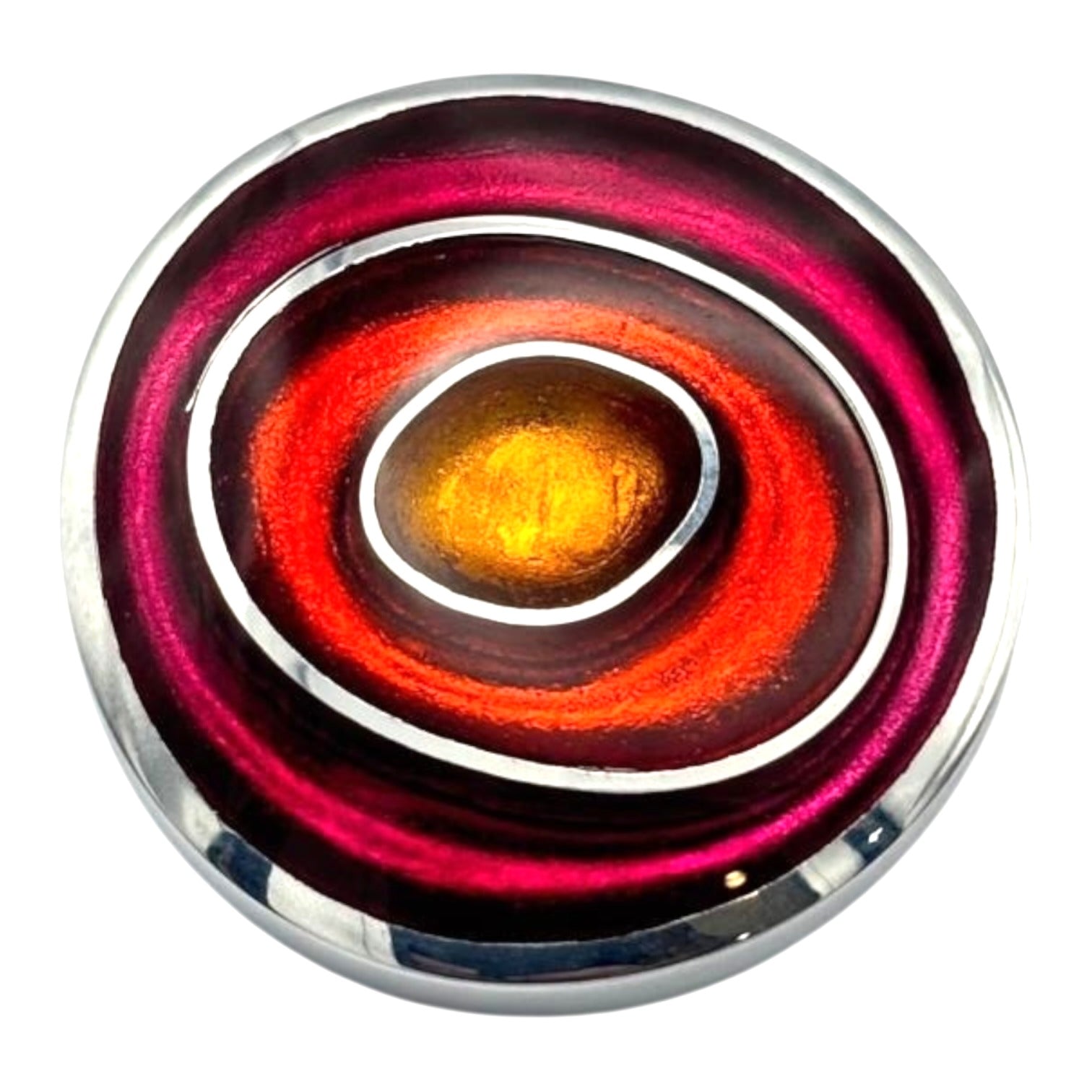 Tropical Organic Circles Shiny Brooch | The Jewellery Stop