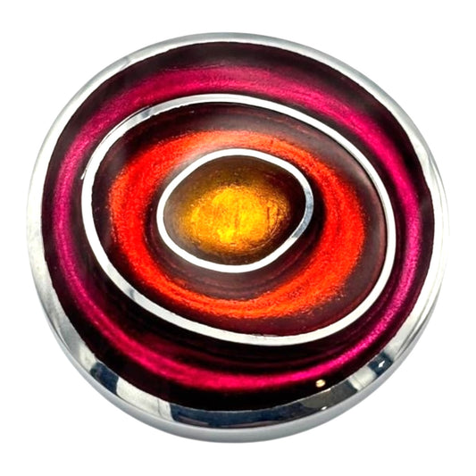 Tropical Organic Circles Shiny Brooch | The Jewellery Stop