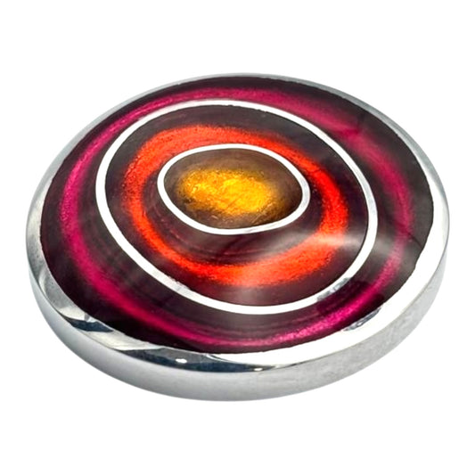 Tropical Organic Circles Shiny Brooch | The Jewellery Stop
