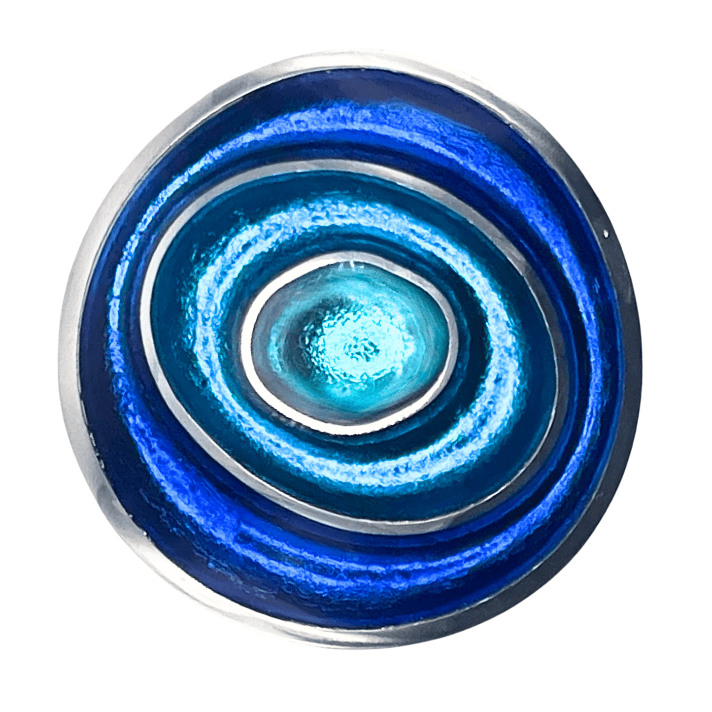 Turquoise Organic Circles Shiny Brooch | The Jewellery Stop