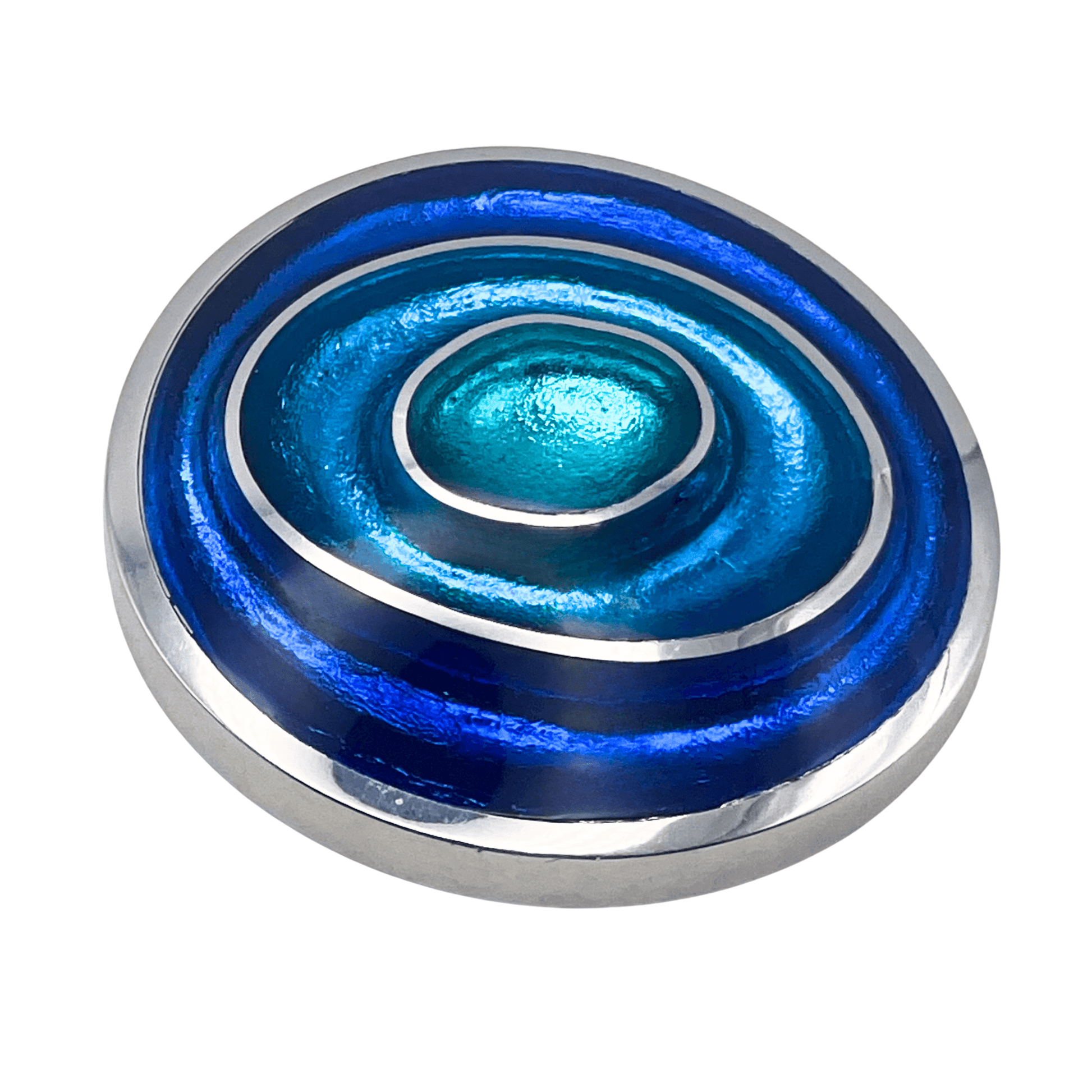 Turquoise Organic Circles Shiny Brooch | The Jewellery Stop