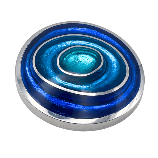 Turquoise Organic Circles Shiny Brooch | The Jewellery Stop