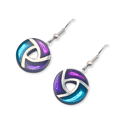 Peacock Trisceli Shiny Fish Hook Earrings