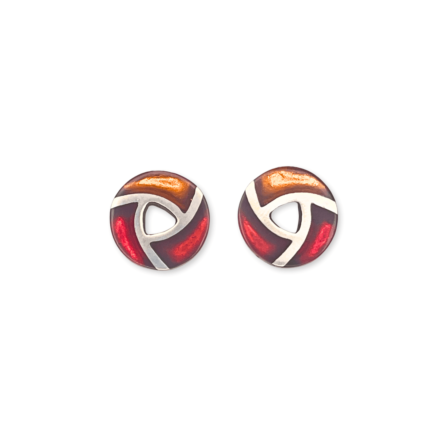 Papaya Trisceli Shiny Stud Earrings