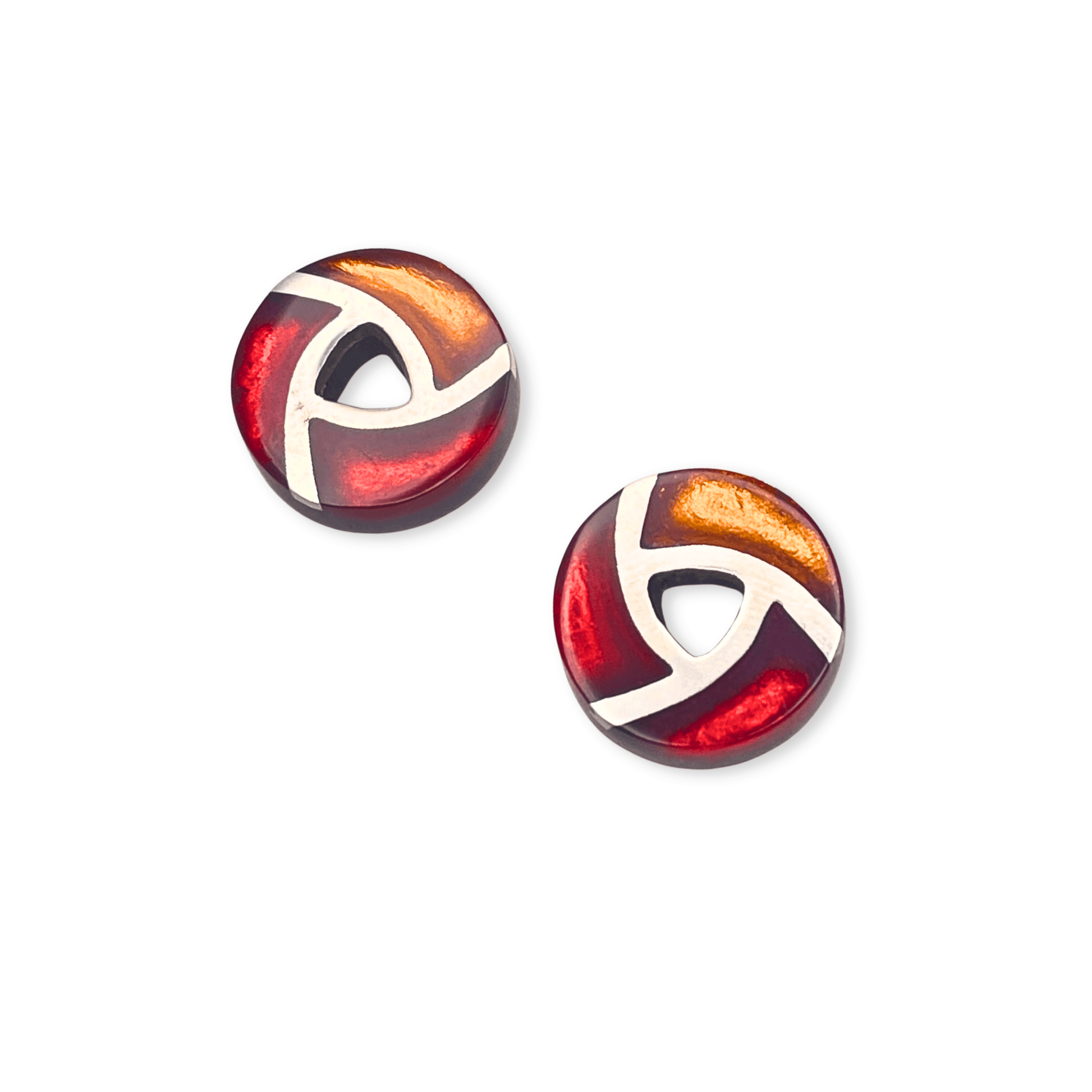 Papaya Trisceli Shiny Stud Earrings