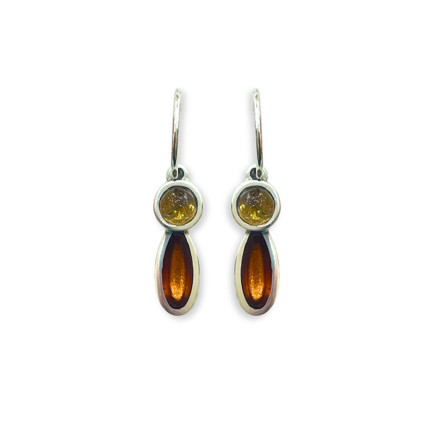 Mustard Daisy Shiny Creole Earrings