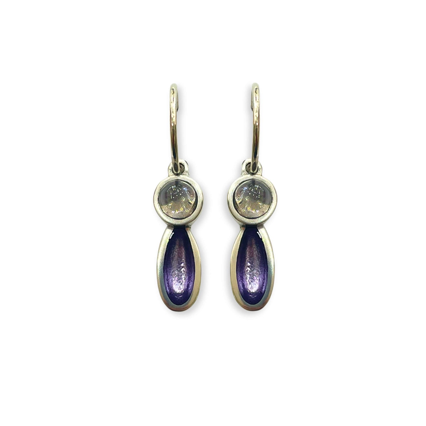 Pastels Daisy Shiny Creole Earrings