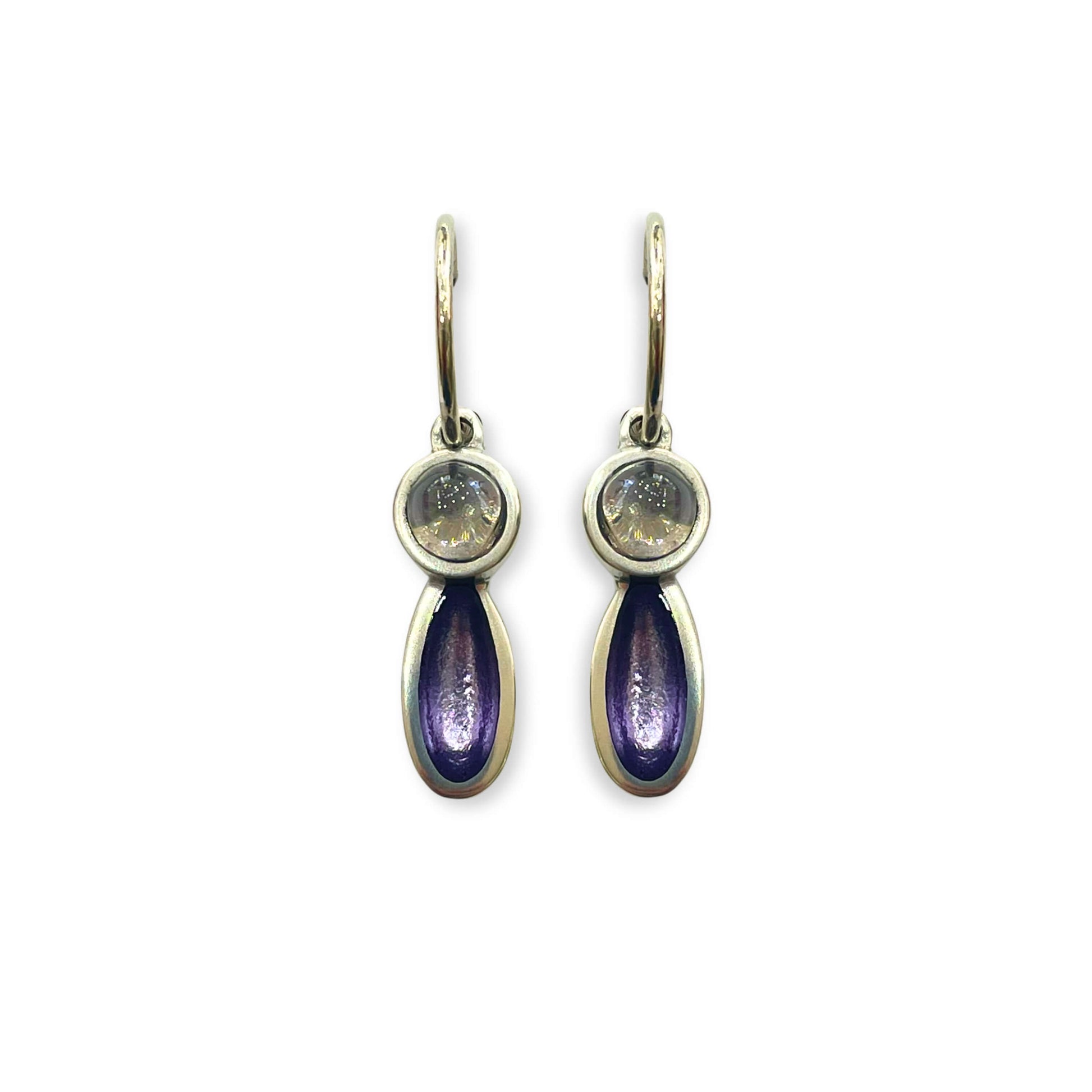 Pastels Daisy Shiny Creole Earrings