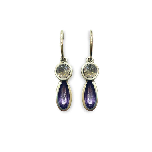 Pastels Daisy Shiny Creole Earrings