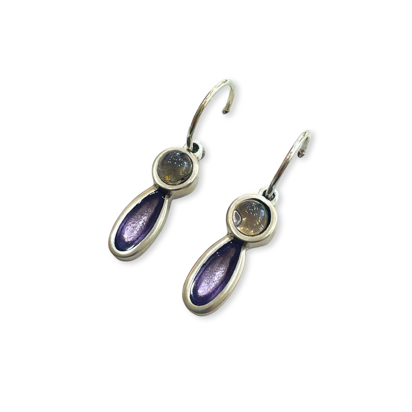 Pastels Daisy Shiny Creole Earrings