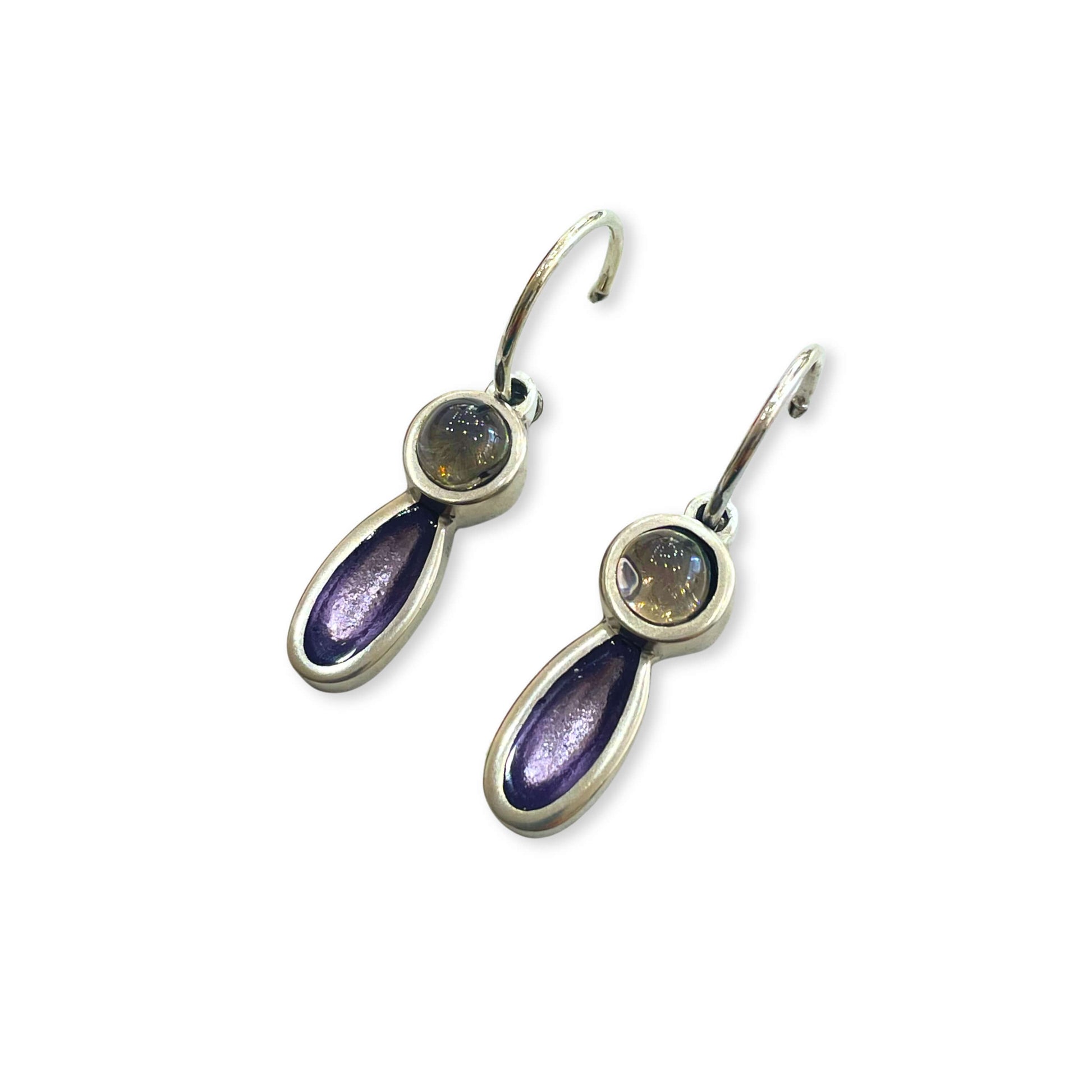 Pastels Daisy Shiny Creole Earrings
