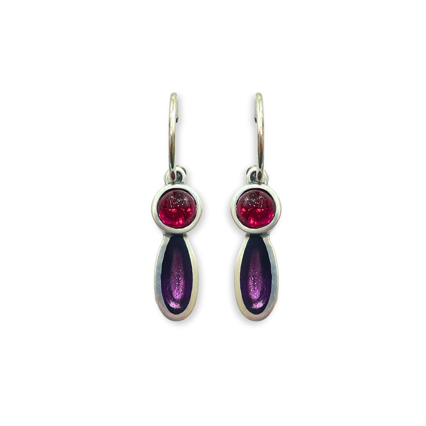 Rainbow Daisy Shiny Creole Earrings
