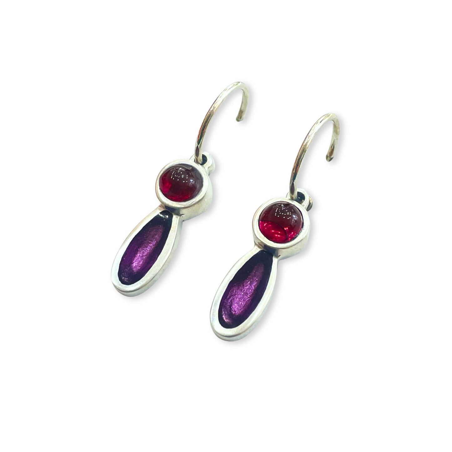 Rainbow Daisy Shiny Creole Earrings