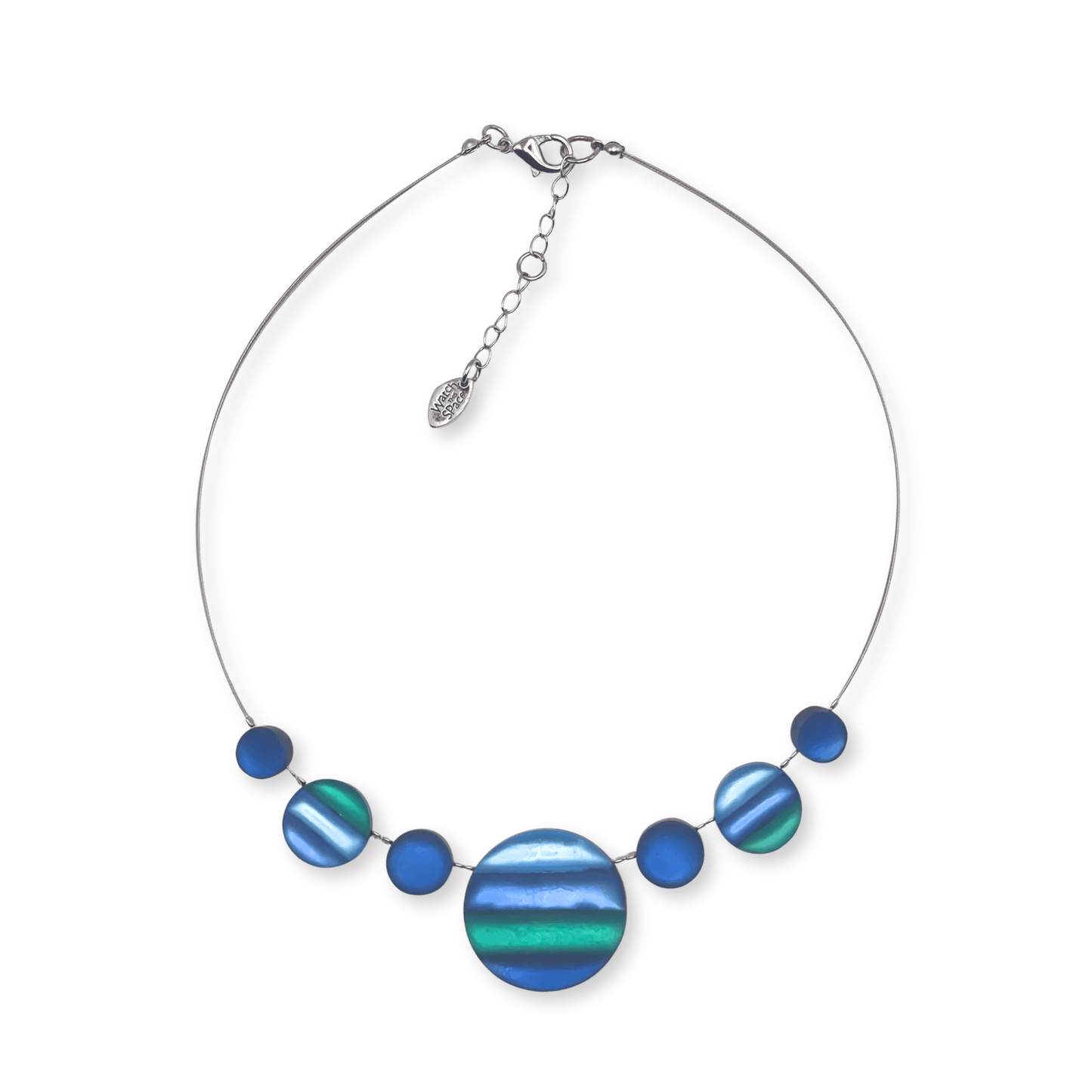 Pacific Geometric Circles Matte Necklace