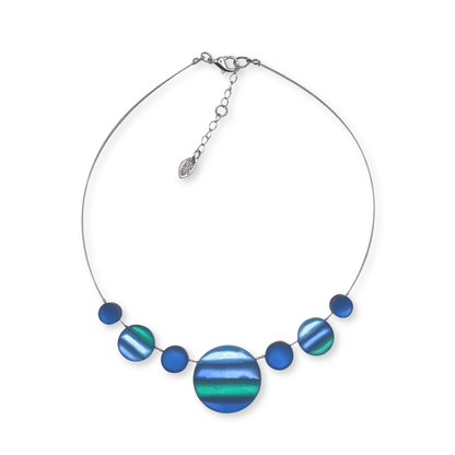 Pacific Geometric Circles Matte Necklace