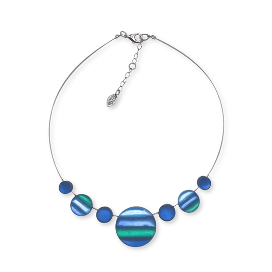 Pacific Geometric Circles Matte Necklace