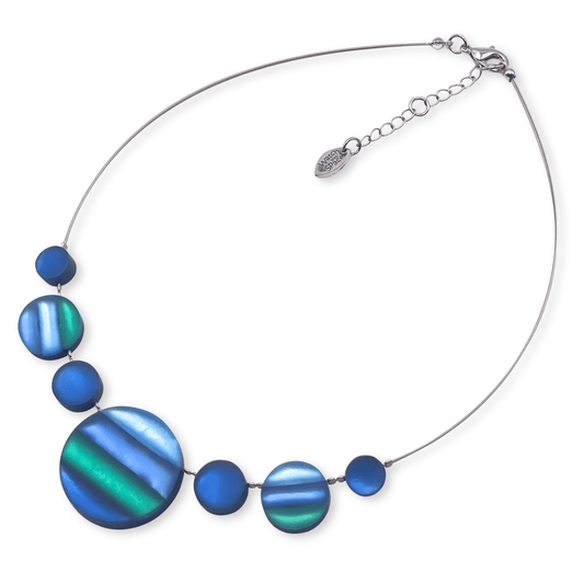 Pacific Geometric Circles Matte Necklace