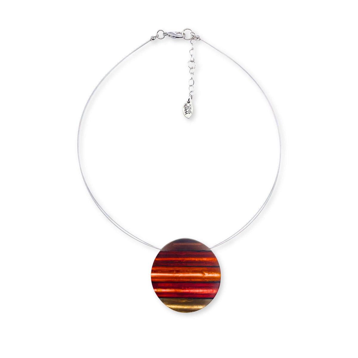 Amber Geometric Circles Matte Pendant