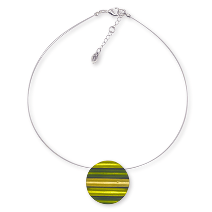 Citrus Geometric Circles Matte Pendant