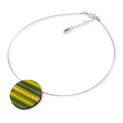 Citrus Geometric Circles Matte Pendant