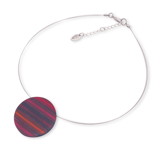 Maple Geometric Circles Matte Pendant