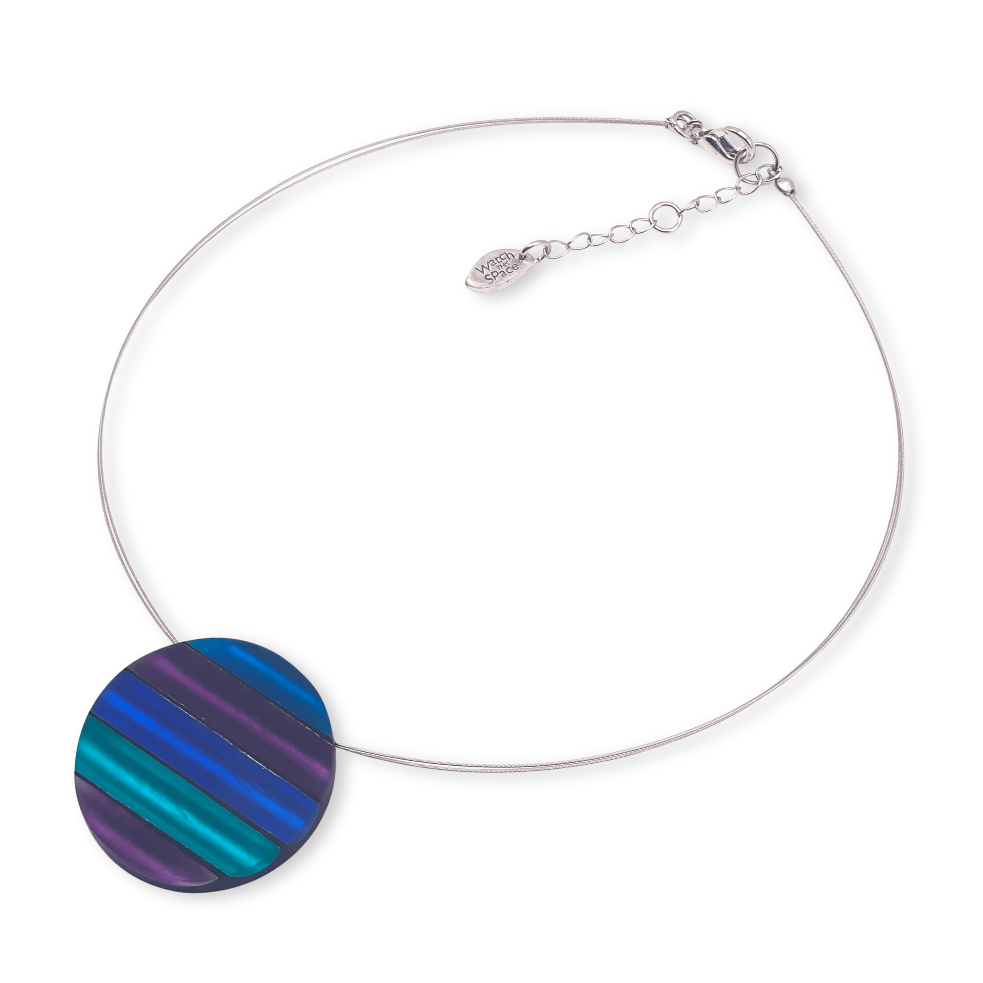 Peacock Geometric Circles Matte Pendant