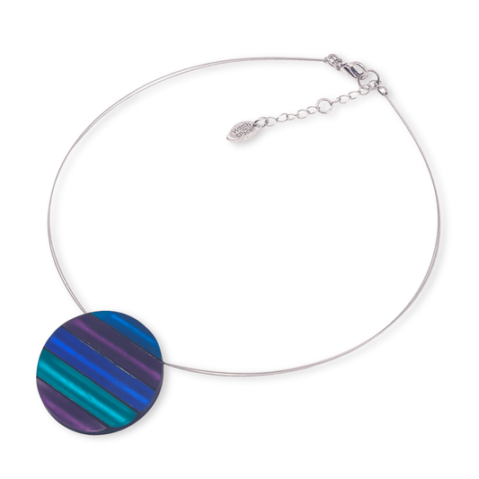 Peacock Geometric Circles Matte Pendant