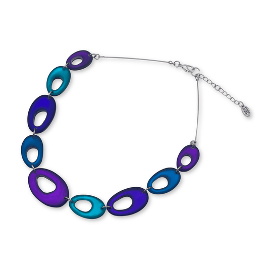 Peacock Hollow Nuggets Matte Necklace | The Jewellery Stop