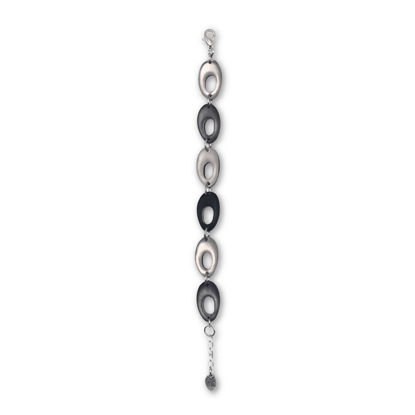 Black Hollow Nuggets Matte Bracelet | The Jewellery Stop