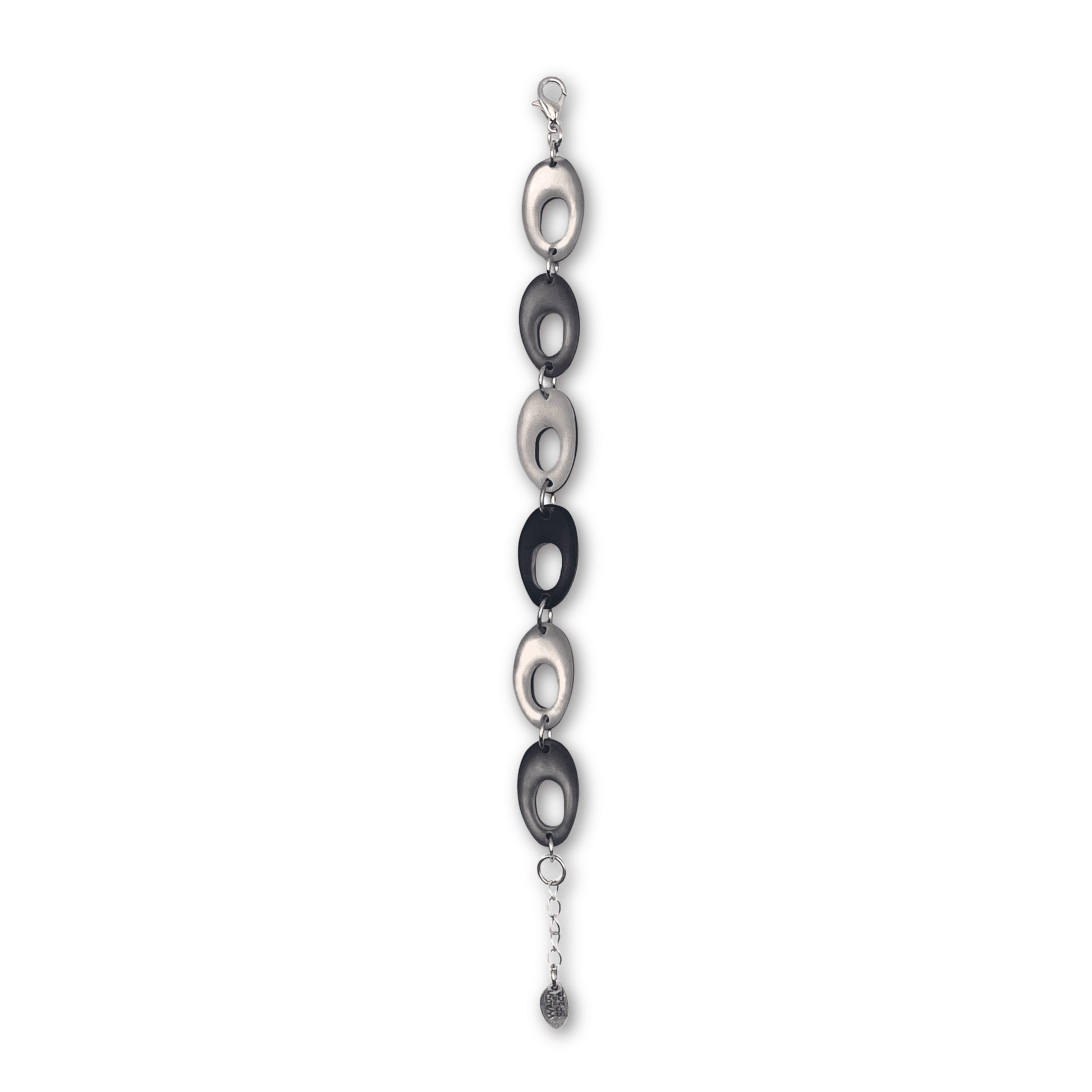 Black Hollow Nuggets Matte Bracelet | The Jewellery Stop