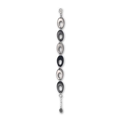 Black Hollow Nuggets Matte Bracelet | The Jewellery Stop