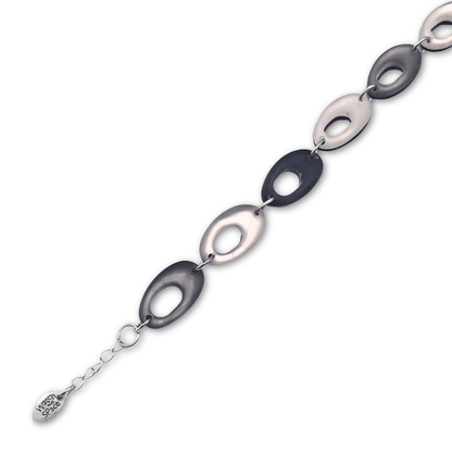 Black Hollow Nuggets Matte Bracelet | The Jewellery Stop