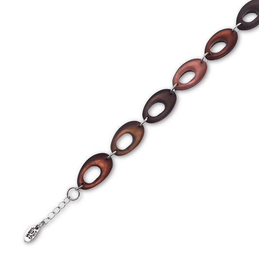 Nougat Hollow Nuggets Matte Bracelet | The Jewellery Stop