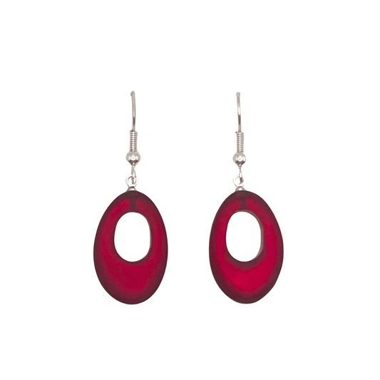 Rainbow Hollow Nuggets Matte Fish Hook Earrings | The Jewellery Stop