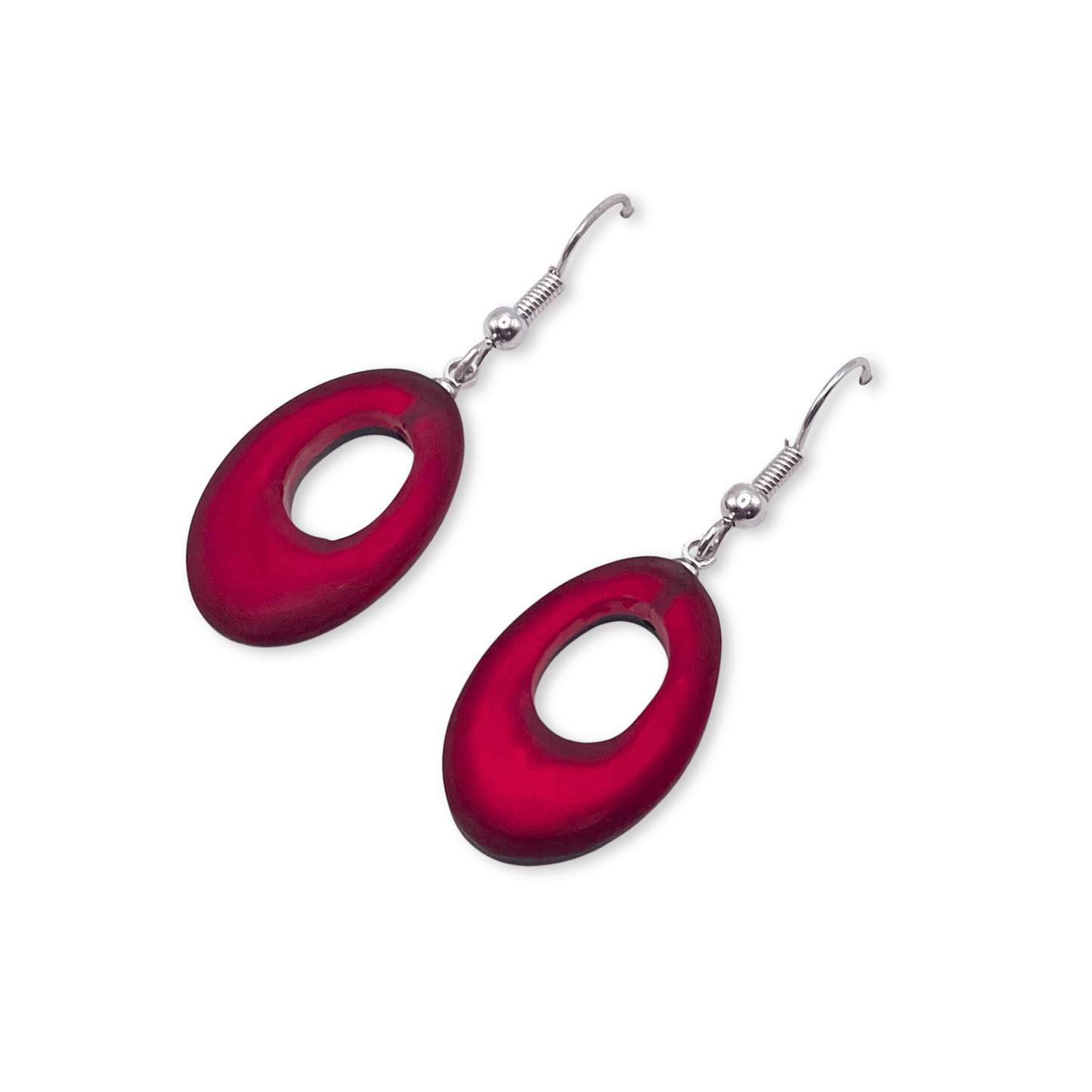 Rainbow Hollow Nuggets Matte Fish Hook Earrings | The Jewellery Stop