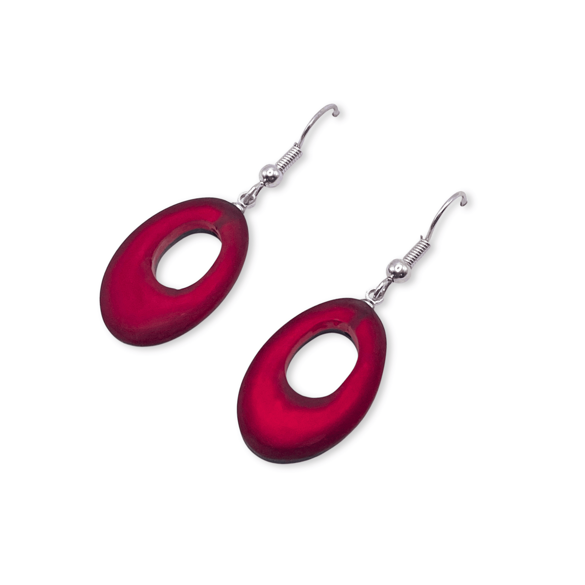 Rainbow Hollow Nuggets Matte Fish Hook Earrings | The Jewellery Stop