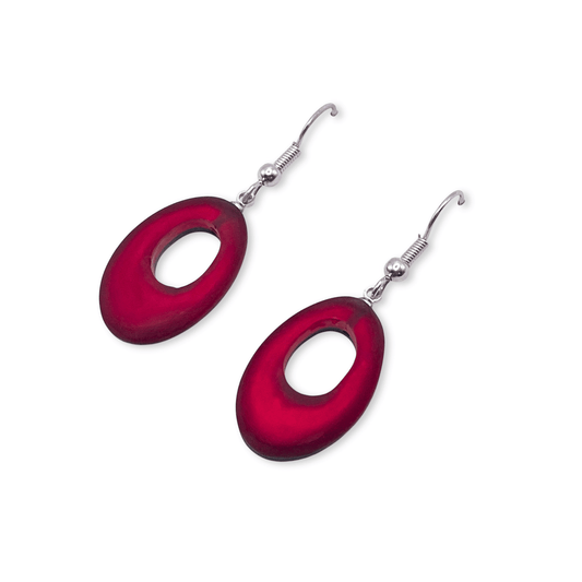 Rainbow Hollow Nuggets Matte Fish Hook Earrings | The Jewellery Stop