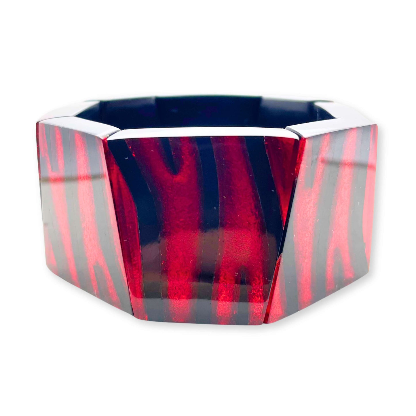 Red Zebra Shiny Bangle