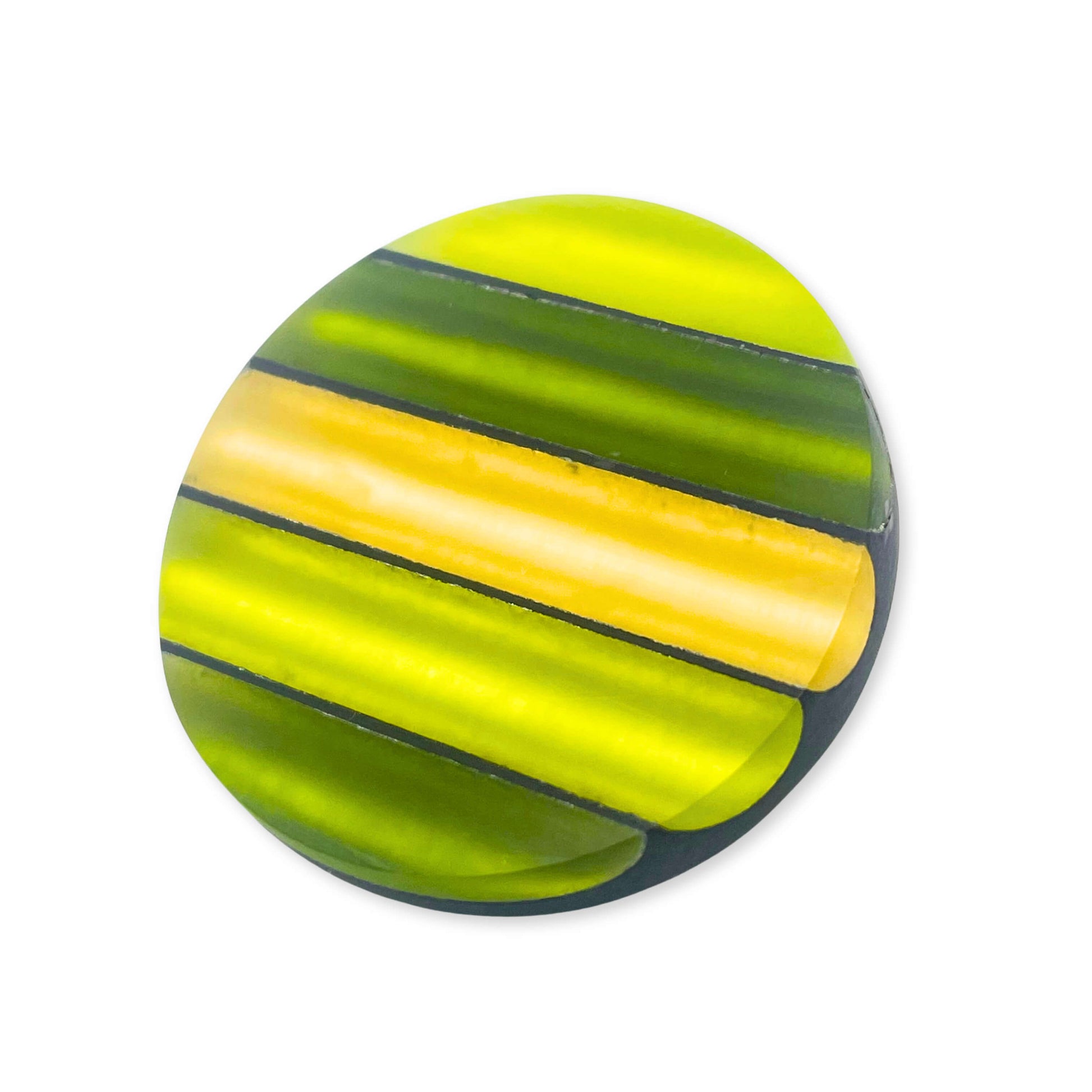 Citrus Geometric Circles Matte Brooch