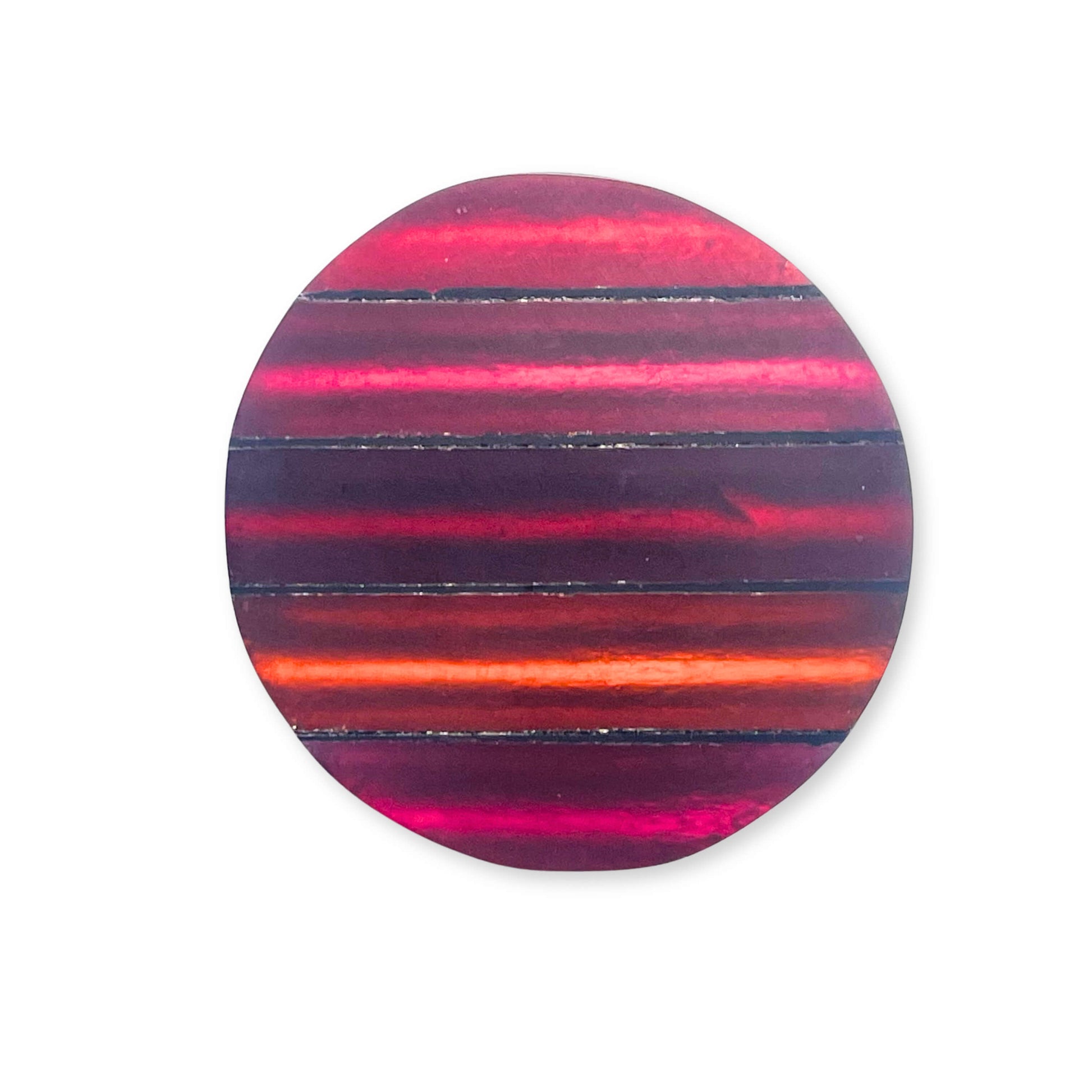 Maple Geometric Circles Matte Brooch